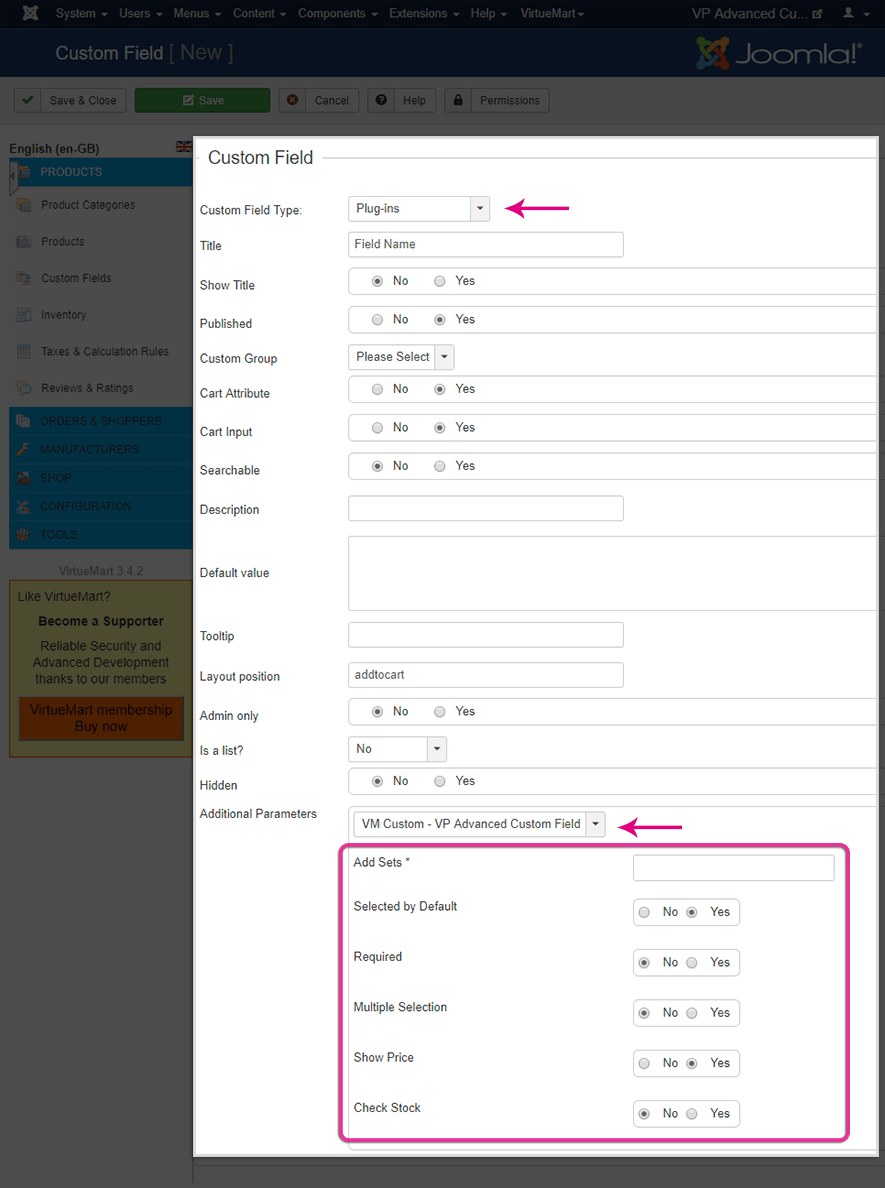 Vp Advanced Custom Field - Joomla Extension