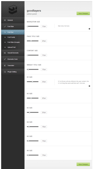 blue diamond responsive corporate wordpress theme backend admin panel