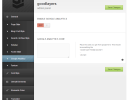 blue diamond responsive corporate wordpress theme backend google analitycs settings