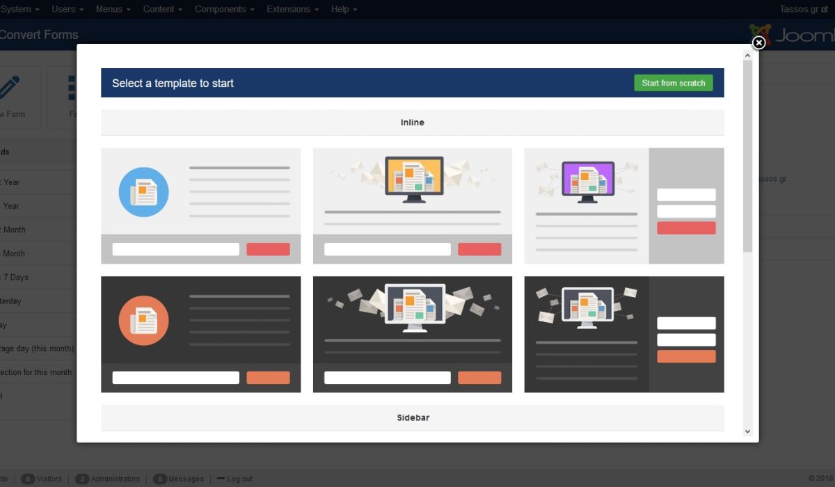 convert forms.4.3 joomla extension backend