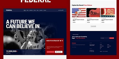 Joomshaper Federal - Robust Joomla Template For Political