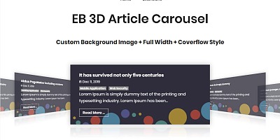 Eb 3d Article Carousel - Joomla Extension