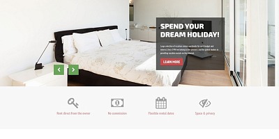 Holiday Homes - Real Estate Multi-page Clean Joomla Template