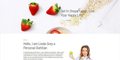 Nutritox - Simple Dietitian & Health Blogger Joomla Template