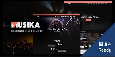 Templaza Musika - Music Festival & Band Joomla 4 Template