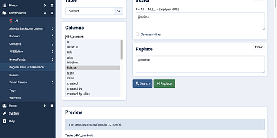 Db Replacer Pro - Joomla Extension
