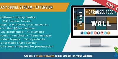 Simple Social Media Stream Joomla Extension