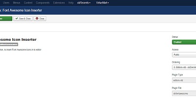 OB FontAwesome Editor Plugin - Joomla Extension