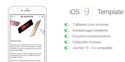 Cupertino Mobile Joomla! Template