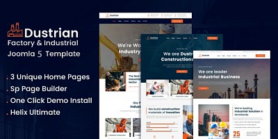 Dustrian - Joomla 5 Factory & Industrial Template