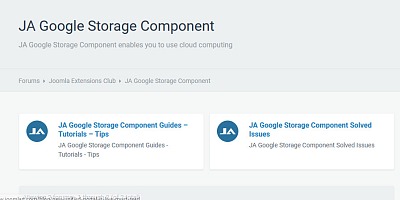 JA Google Cloud Storage - Joomla Extension