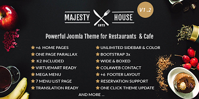 Theme Forest Majesty Multi-cuisine - Joomla Templatesplaza