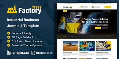 Joomlabuff - Factory Press - Industrial Business Joomla 4 Template