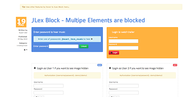 Jlex Block - Joomla Extension