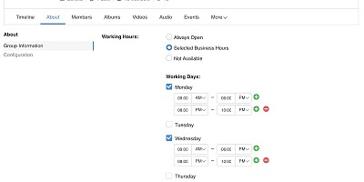 Group Operations Hours - Joomla Extension