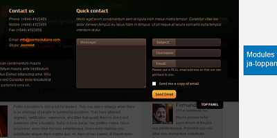 JA Top Panel - Joomla Extension