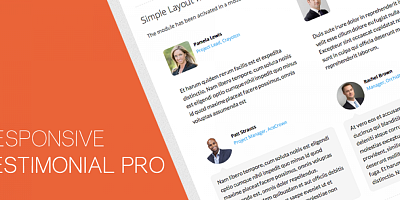 Responsive Testimonials Pro - Joomla Extension