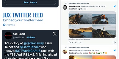 Jux Twitter Feed Joomla Extension