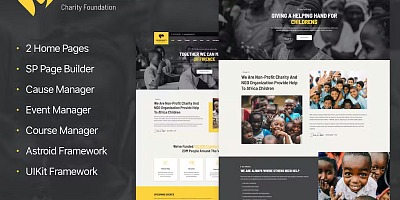 Templaza Golden Hearts - Fundraising & Charity Joomla 4 Template