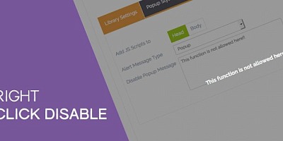 Right Click Disable Plugin - Joomla Extension