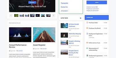 Joomlart Intranet - Joomla Template