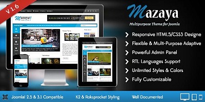 Theme Forest Mazaya - Joomla Template