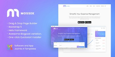 Mossek - Software And App Joomla 4 Templates