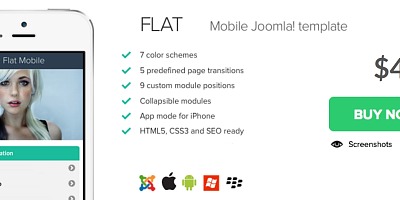 Flat - Mobile Joomla Template