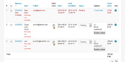 Confirm Order Admin Addon - Joomla Extension