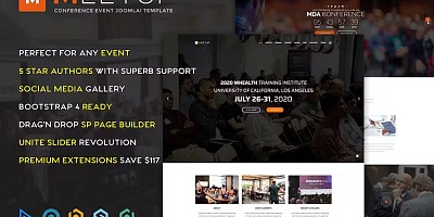 Templaza Meetup Conference Event Joomla Template