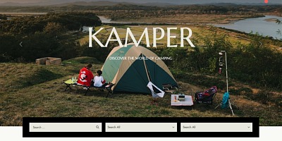 Kamper - Campsites, Camping & Outdoor Accommodation Joomla Template