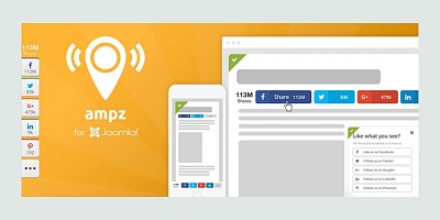 AMPZ Social Sharing 5.2 - Joomla Extension