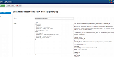 Dynamic Menu Links - Joomla Extension