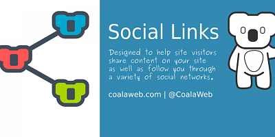 Coalaweb Social Links Joomla Extension