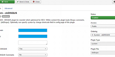 OB Disqus Integration - Joomla Extension