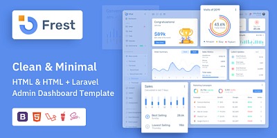 Frest - Html & Laravel Bootstrap - Joomla Template