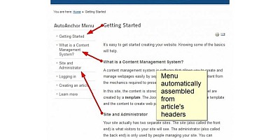 AutoAnchor - Joomla Extension