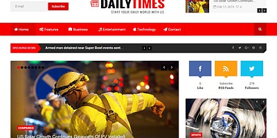 Theme Forest Dailytimes - Joomla Template