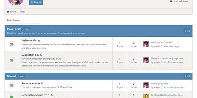Nts - 9themestore - Kbee - A Professional Forum Template For Kunena