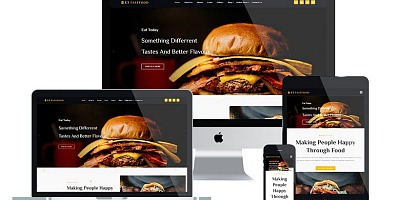 Enginetemplates Fast Food - Fantastic Design Joomla Restaurant Template
