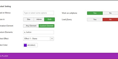 Ruxin Click Effects Joomla Extension