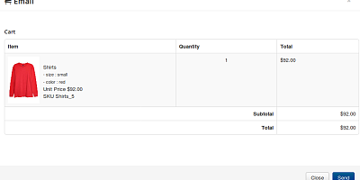 J2Store App Email Basket - Joomla Extension
