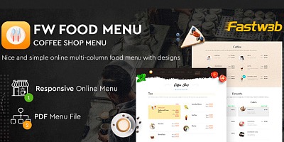 FW Food Menu - Joomla Extension