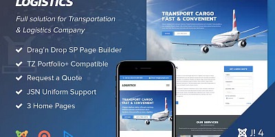 Templaza Logistics - Transportation Joomla 4 Template