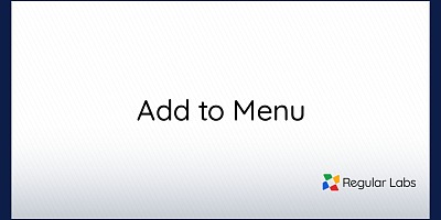 AddToMenu v6.8.2 Pro - Advanced Joomla Menu Management Extension