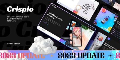 Crispio Coming Soon and Landing Page Template - Joomla Extension