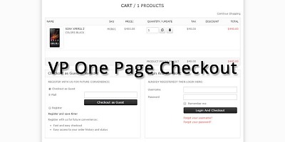 VP One Page Checkout - Joomla Extension