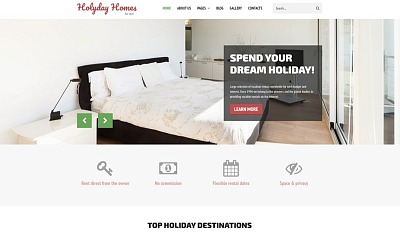 Holiday Homes - Real Estate Multi-page Clean Joomla Template