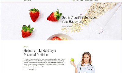 Nutritox - Simple Dietitian & Health Blogger Joomla Template