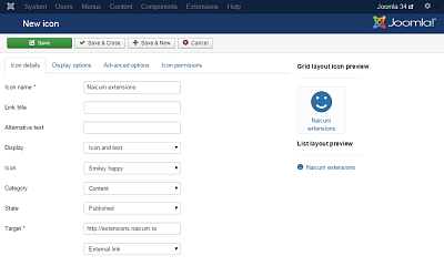 Smarticons Joomla Extension
